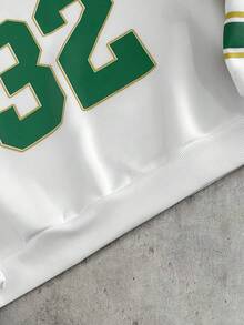 AXEPEAK Men's Casual Loose Fit Pullover Sweatshirt With White Graphic Print, Spring/Autumn - White - View 7