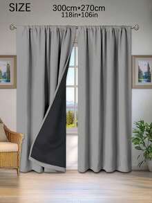 单片遮光隔热窗帘 - 99% 防紫外线涤纶面料，杆袋式悬挂，不可漂白平织，卧室艺术主题，涂层遮光隔热，降噪 - 卧室、农舍风格、深度睡眠的理想之选