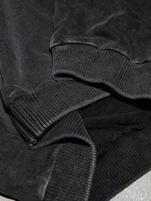 ROMWE Avant 女士休闲字母印花卫衣 - 黑色 - 查看 8