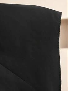 Al Najma Women's Floral Print Hollow Out Stand Collar Arabic Style Dress - Black - View 8