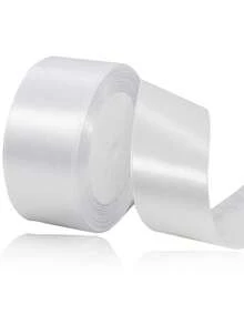1卷缎带，适用于手工蝴蝶结制作、婚礼装饰、礼品包装、DIY工艺品、花艺布置、派对用品，多种颜色和宽度可选。