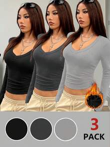 Coolane 3件装女士T恤 - 灰色 - 查看 2