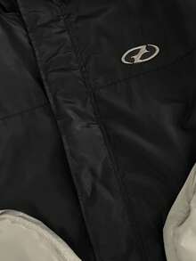 AXEPEAK Áo khoác dài tay có mũ trùm đầu, phối màu tương phản dành cho nam. - màu đen - Xem 5