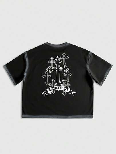 Herren Streetwear Lässig Hiphop bedrucktes T-Shirt