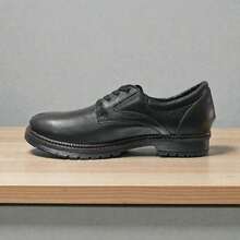 ZAPATO PARA CABALLERO, CORTE PIEL, FORMAL, SUELA TR, CON AGUJETAS, CON GRABADO EN PARTE ALTA, COMODOS - NEGRO - Ver 9