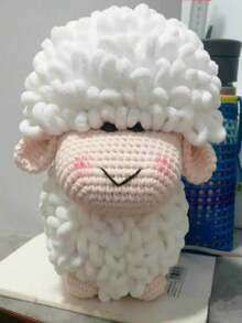 1 Roll Of Finger Loop Fluff Yarn 100g DIY Woven Blanket Cushion Scarf Donut Yarn - Star blue - View 9