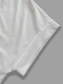 Resyla 女士修身圆领短袖T恤，白色印花 - 白色 - 查看 6