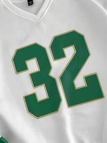 AXEPEAK Men's Casual Loose Fit Pullover Sweatshirt With White Graphic Print, Spring/Autumn - White - View 4