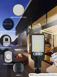Đèn tường sân vườn LED ngoài trời năng lượng mặt trời, chống thấm nước, có cảm biến chuyển động và 3 chế độ chiếu sáng. Thích hợp cho vườn, sân thượng và lối đi. - 28-LED - Xem 8
