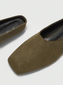 CUCCOO BIZCHIC Zapatos planos casuales y versátiles de unicolor para mujer - Verde - Ver 7