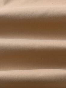 SHEIN بنطلون أطفال ذكور كاجوال أحادي اللون، مزين بزر واحد، جيوب مائلة، تصميم خصر مطاطي، مناسب للارتداء اليومي، السفر، الحفلات، العطلات، موضة متعددة الاستخدامات