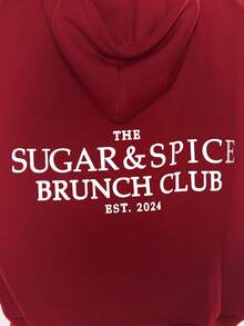 MUSERA Áo hoodie in hình, bộ đồ thể thao, chỉ gồm áo thun, ấm áp, dễ thương, thường ngày, thích hợp cho quán cà phê, câu lạc bộ, ngày Valentine, lễ Phục sinh. - Đỏ - Xem 5