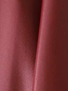 Tween Girls PU Mid-Length Skirt For Autumn And Winter, Fashionable And Elegant Commuting Skirt - Burgundy - View 6