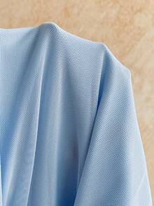 Soleia Women's Vacation Blue Strapless Metal Starfish Bandeau & Lace Mini Skirt 2 Pieces Set Blue Skirt Set Summer Two Piece Set Beach Two Piece Set Summer Skirt Set Summer Spring Valentine's Day Casual Vacation  Beach Wedding Birthday Going Out Elegant Casual Vacation - Multicolor - View 7