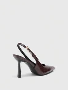 CUCCOO BIZCHIC Women's Shoes Back Lift Brown Versatile Commuter High Heel Shoes - Mocha Brown - View 9
