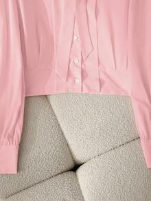 GlowEve 女士优雅通勤秋季衬衫 - 粉色 - 查看 5