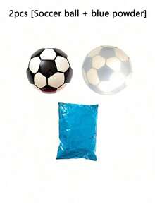 1 Set Gender Reveal Party Soccer Ball Gender Reveal Supplies Blue And Pink Powder Kit Non-Transparent Gender Reveal Party Ba By Shower Supplies - Multicolor - View 12