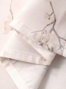 DAZY 花卉蕾丝荷叶边印花女士睡衣套装 - 米色 - 查看 7