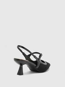 CUCCOO BIZCHIC Women's Elegant Pointed Toe Pumps With Buckle, Suitable For Commuting Valentine's Day - Black - View 9