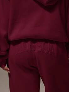 MUSERA Plus Wide Leg Tie Elasticated Waist Jopggers Tracksuit Bottoms Fall Autum Winter Cute Cosy  Festive Holidays Cherry Laquer