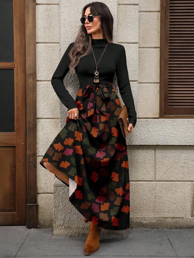 Vestido largo casual y elegante para mujer, otoño/invierno