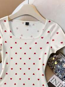 GlowEve Elegant Summer Knitted T-Shirt For Women - Apricot - View 8