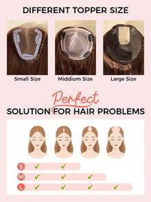 16英寸真人发片，蕾丝底座，5.5*6英寸大尺寸透明蕾丝底座，女士假发，隐形自由分缝假发片，接发 - SNatural - 查看 11