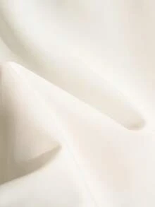 SHEIN 新款独特撞色设计腰带衬衫，女士款 - 白色 - 查看 7