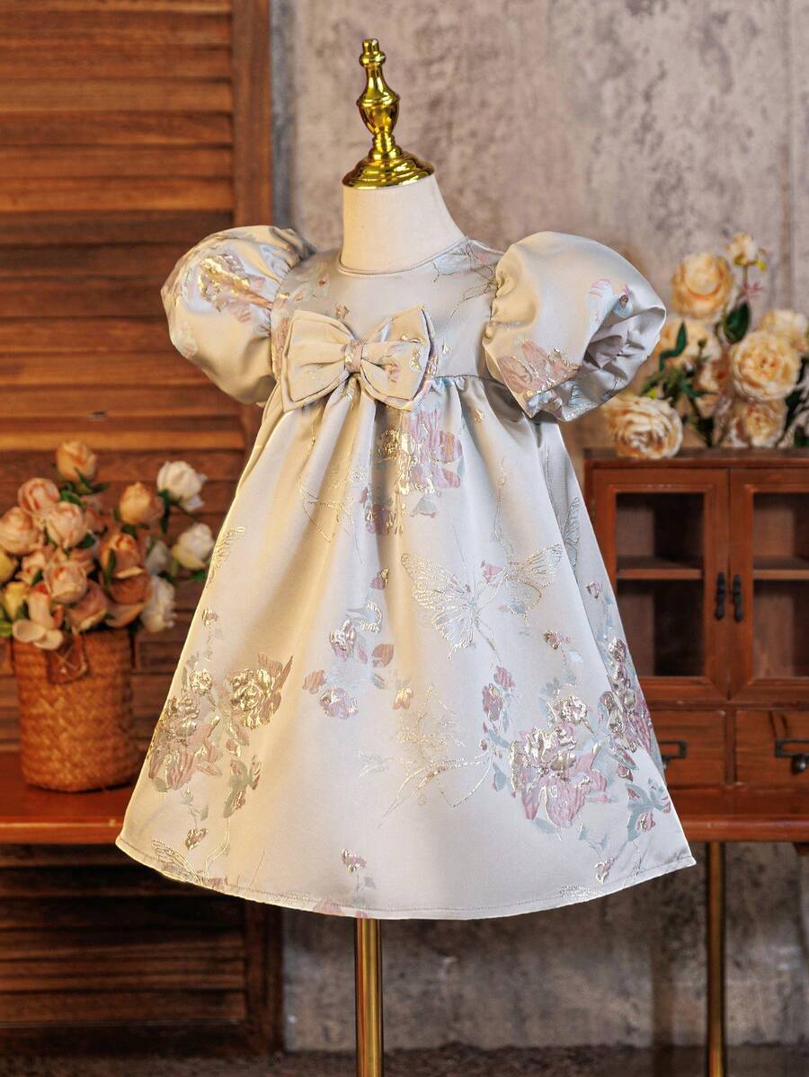 Glamorique Kids Young Girls Dress,Elegant Festival Dress,Suitable For Formal Occasions - Grey - View 1