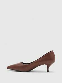 CUCCOO BIZCHIC Escarpins à bout pointu et talon aiguille pour femmes, élégants, décontractés, confortables, à enfiler, convenant pour le travail, les déplacements, les sorties, les fêtes et les occasions formelles - Acajou - Voir 10