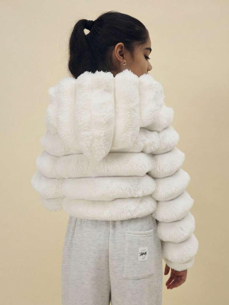 Hooded Teddy Bear Sherpa Jacket