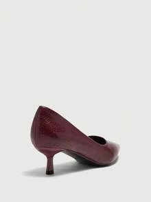 CUCCOO BIZCHIC Giày cao gót mũi nhọn thanh lịch dành cho nữ, thích hợp cho việc đi lại hàng ngày và thời trang. - Màu Đỏ Sâu - Xem 9