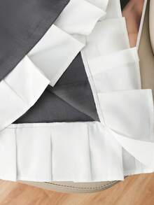 GlowEve 女士灰色纯色无袖圆领褶裥下摆短连衣裙 - 灰色 - 查看 6