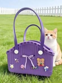 PETSIN 1 Piece Multi-Functional Pet Waterproof DIY Handbag Soft And Easy To Clean Large Capacity DIY Bag Portable Handbag Pet Supplies