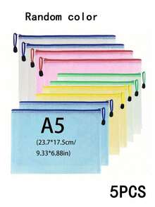 Extra Large Grid Waterproof Zipper Document Bag - A3/A4/B4/A5/B5/B6 Transparent Student And Professional Document Organizer, Ideal For Paper And Exam Storage. - Multicolor - View 7