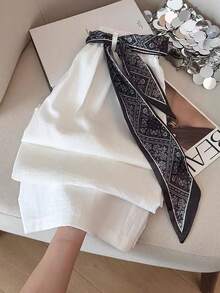 Resyla 女士休闲高腰阔腿宽松裤