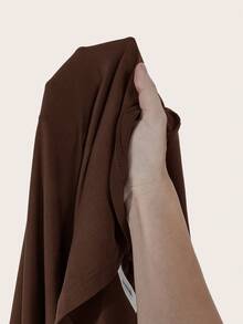 BizChic Women's Brown Straight Collar Ruched Front Mesh Fabric Blouse, Suitable For Urban Commute, Office, Business Casual, Party, Formal Occasions, Summer Dark Brown Top