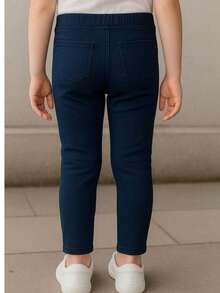 Jegging con bolsas traseras - Azul lavado oscuro - Ver 4