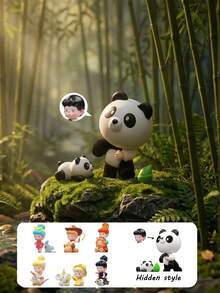 POKOJA LAND 盲盒（非毛绒填充）1个DODO JENNY玩具朋友盲盒收藏人偶，6款常规款+1款隐藏款熊猫设计，优质PVC艺术玩具，不易褪色，可作家居及办公室桌面摆件，便携旅行配件，是送给朋友、家人、收藏家和奇幻爱好者的完美生日及节日礼物。适合春夏。 - 潮玩盲盒 - 查看 11