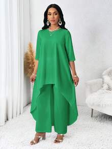 SHEIN Lady Bộ trang phục mùa thu bốn mùa cho nữ Bộ quần áo mùa thu Bộ đồ nữ Bộ trang phục nữ Bộ đồ hai mảnh cho nữ Bộ đồ mùa thu hai mảnh cho nữ Bộ đồ mùa thu cho nữ Bộ đồ mùa thu cho nữ Bộ đồ màu trắng cho nữ Bộ quần áo nữ Bộ trang phục Bộ đồ hai mảnh Váy cho sự kiện đám cưới Bộ đồ hai mảnh cho nữ - màu xanh lá - Xem 6