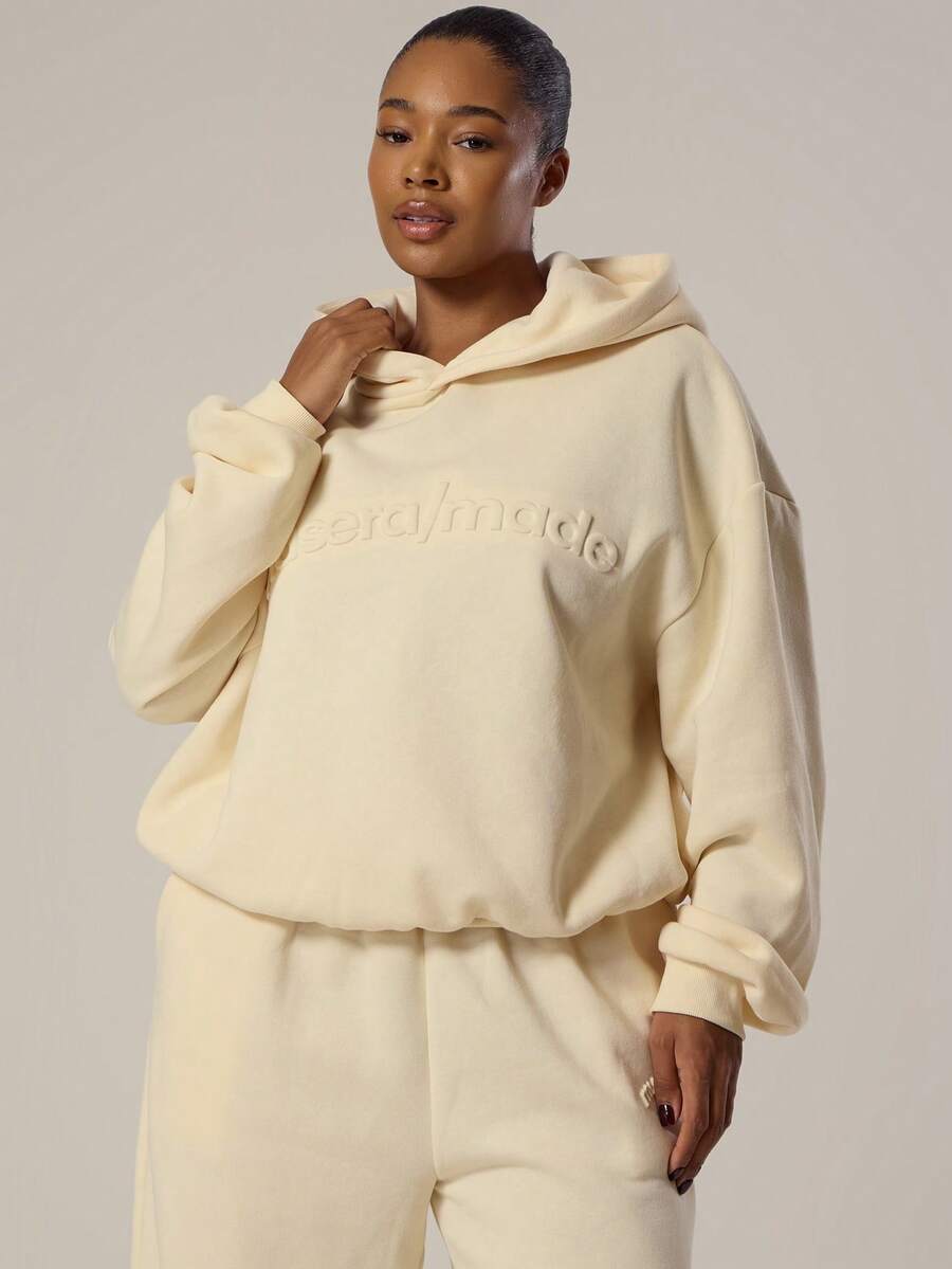 MUSERA Áo hoodie cỡ lớn in nổi, áo thể thao (chỉ áo) dễ thương, phong cách mùa xuân, lễ Phục sinh, thường ngày, nữ tính. - Màu Khaki - Xem 1