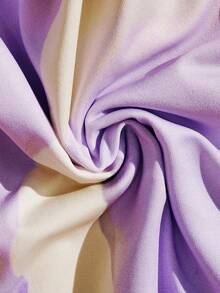 DreamSkyne Áo vest dệt kim thanh lịch và váy dài ôm dáng dành cho nữ cỡ lớn, màu tím nhạt. - Màu tím hoa cà - Xem 4