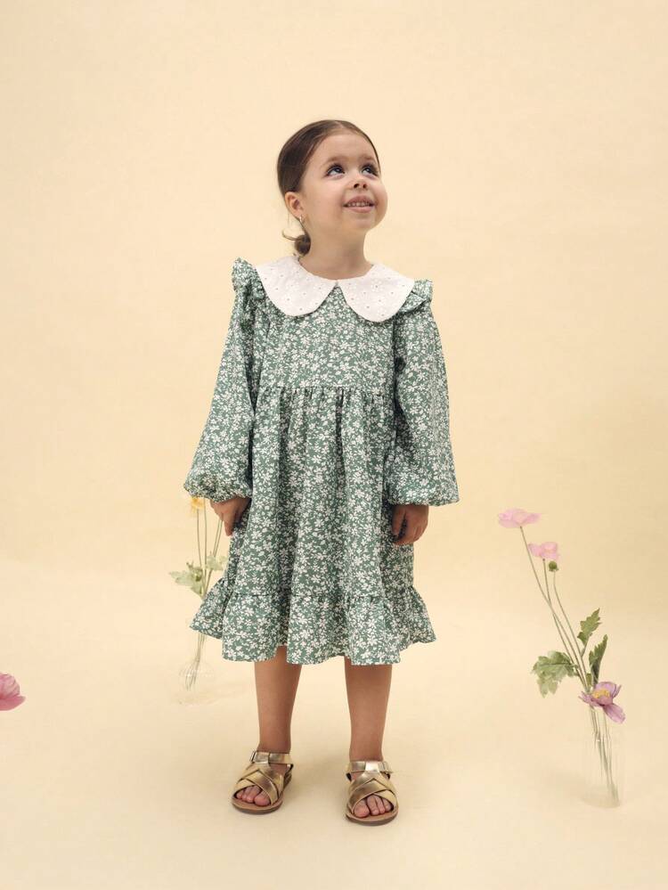 Floral Dress With Peter Pan Collar