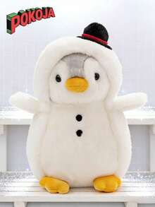 POKOJA LAND - BESTSELLERS 1 件装毛绒企鹅动物玩具，可爱毛绒企鹅，可穿衣服的小企鹅，男孩女孩生日礼物之选，娃娃包挂件