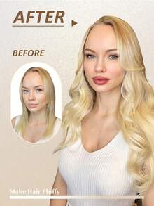 Micro Loop Hair Extensions 100% Human Hair Color #613 Light Blonde 14-22 Inch Straight 50 Strands /Pack Invisible Beads Thick Micro Ring Loop Hair Extensions With Fishing Line No Glue Needed Easy To Shape For Thin Hair And Salon Use All Women Daily Use Winter Christmas Halloween Costumes Autumn Outfits Women Fall Outfits - S613 - View 4