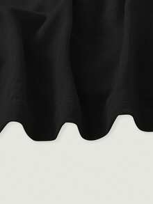 1 Set de Camiseta de manga corta con cuello redondo y leggings de estilo casual con estampado de dibujos animados y bloques de color morado y negro para niñas preadolescentes, adecuado para salidas en primavera/verano