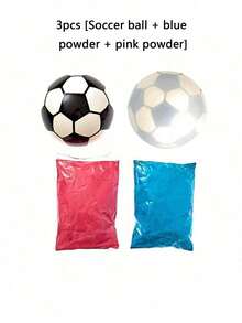 1 Set Gender Reveal Party Soccer Ball Gender Reveal Supplies Blue And Pink Powder Kit Non-Transparent Gender Reveal Party Ba By Shower Supplies - Multicolor - View 10