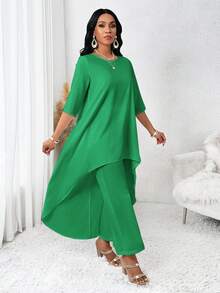 SHEIN Lady Bộ trang phục mùa thu bốn mùa cho nữ Bộ quần áo mùa thu Bộ đồ nữ Bộ trang phục nữ Bộ đồ hai mảnh cho nữ Bộ đồ mùa thu hai mảnh cho nữ Bộ đồ mùa thu cho nữ Bộ đồ mùa thu cho nữ Bộ đồ màu trắng cho nữ Bộ quần áo nữ Bộ trang phục Bộ đồ hai mảnh Váy cho sự kiện đám cưới Bộ đồ hai mảnh cho nữ - màu xanh lá - Xem 3