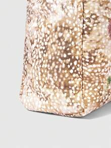 ROMWE Fairycore Bolso de hombro portátil de gran capacidad con gráfico de figura para mujeres - Marrón - Ver 4