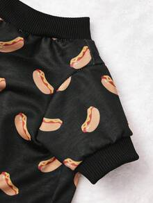 PETSIN 1 Pc Sausage Food Printed Headless For Autumn And Winter Thickened Warm Pet Clothing - Black - View 7